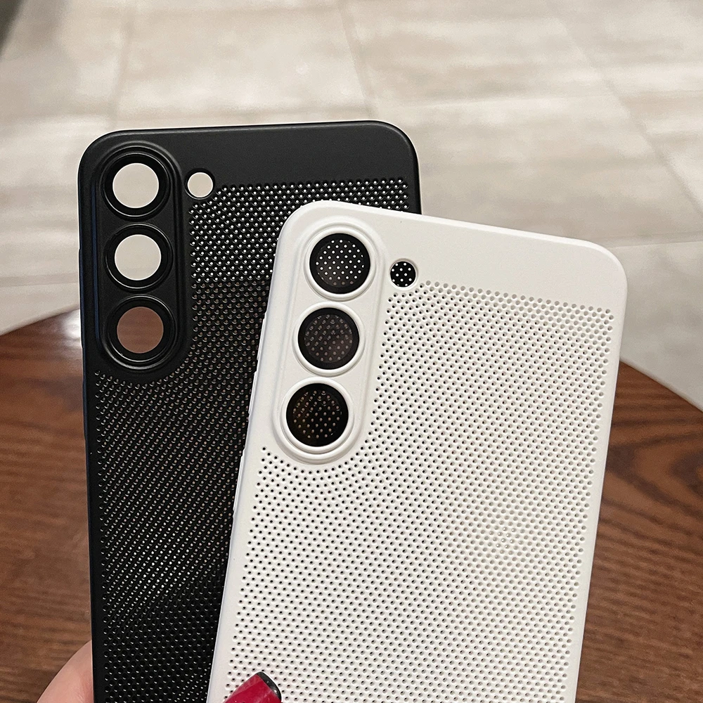 Cooling Mesh Heat Dissipation Case For Samsung Galaxy S23 S22 S21 Plus Note 10 20 Ultra Camera Protection Breathable_voghion.com
