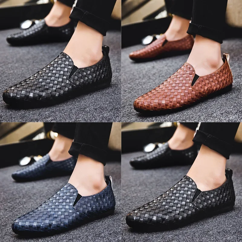 Men's Casual Leather Shoes Spring/Autumn Ventilate Men Loafers Shoes Driving Man Shoe 6
