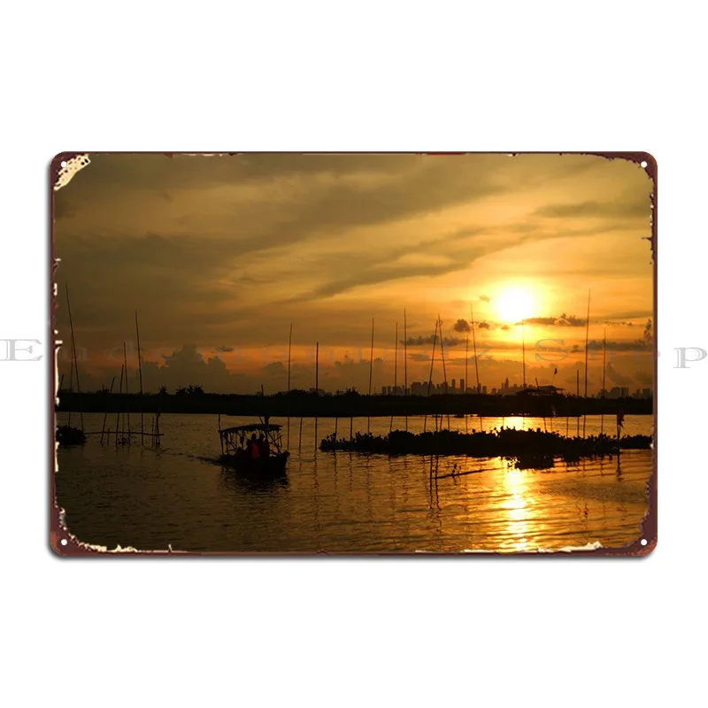 

Sunset 5 Metal Sign Plaques Decoration Home Bar Customize Poster Tin Sign Poster
