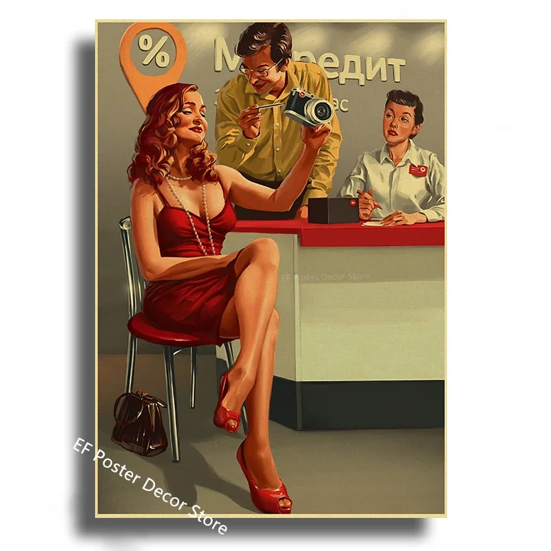 Vintage Stalin Ussr Cccp Poster Poster Aesthetic Prints And Posters Wall Art Retro Painting Home Room Cafe Club Dorm Wall Decor Peckshirt