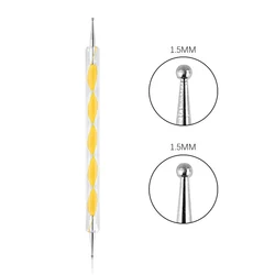 Spiral Rod Nail Art Dotting and Painting Pen - DIY Manicure Tool (Yellow)
