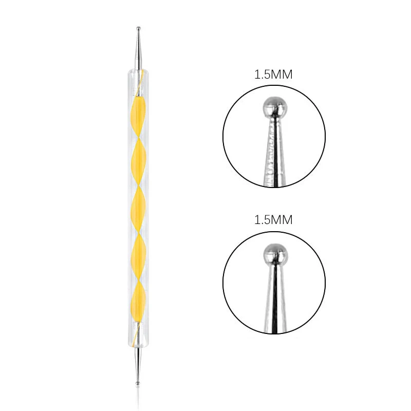 Nail Art Dotting Pen, Spiral Rod Hook Pen, Drawing Painting Marbleizing DIY Manicure tools 4