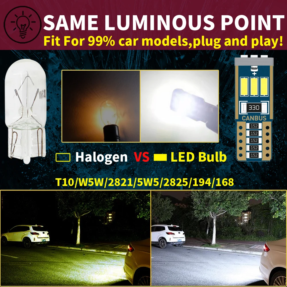 1pack LED License Plate Light W5W T10 Lamp For Hyundai Accent