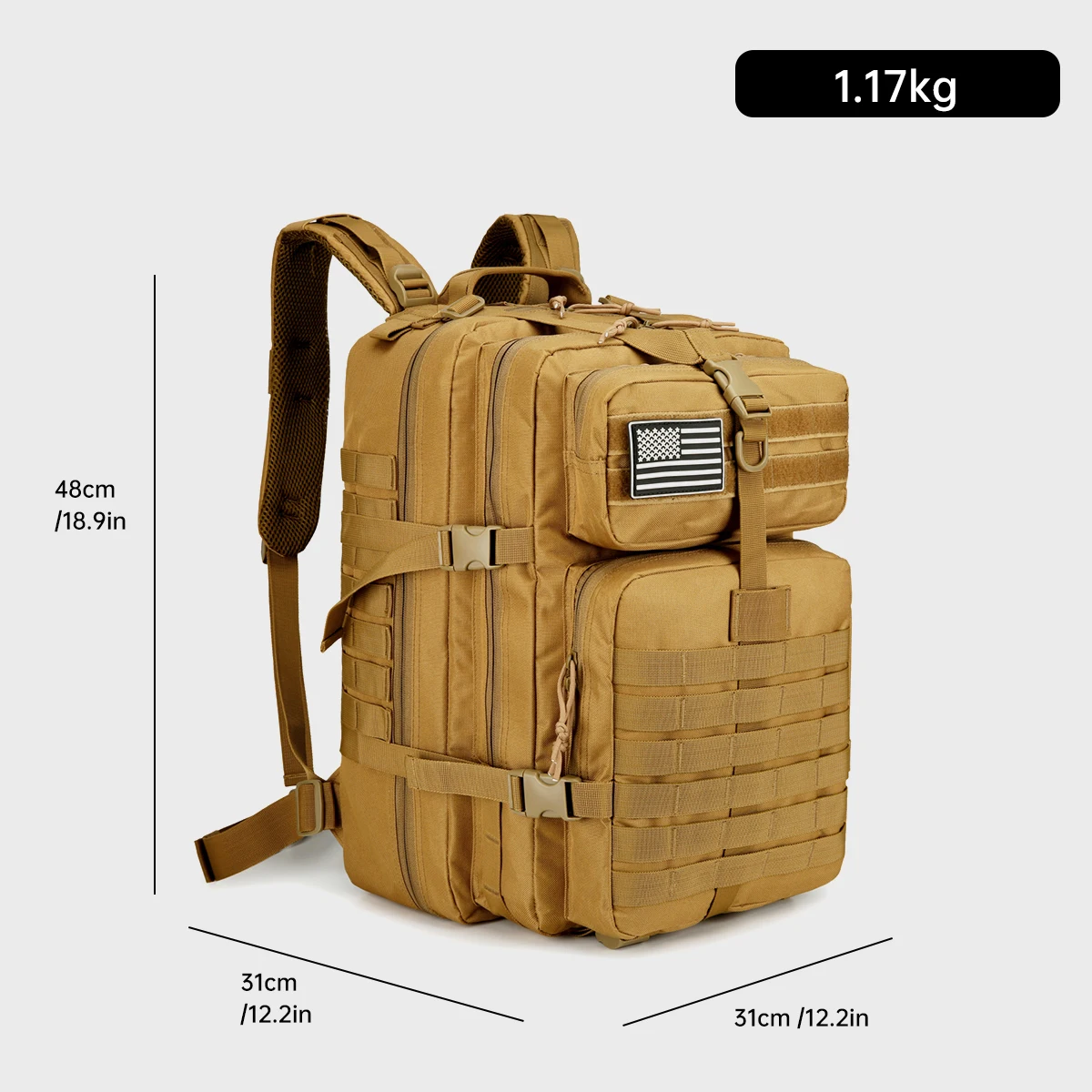 New Backpack Travel Bag Tactical Large Capacity Oxford Cloth Backpack Men's Waterproof Outdoor Mountaineering Bag