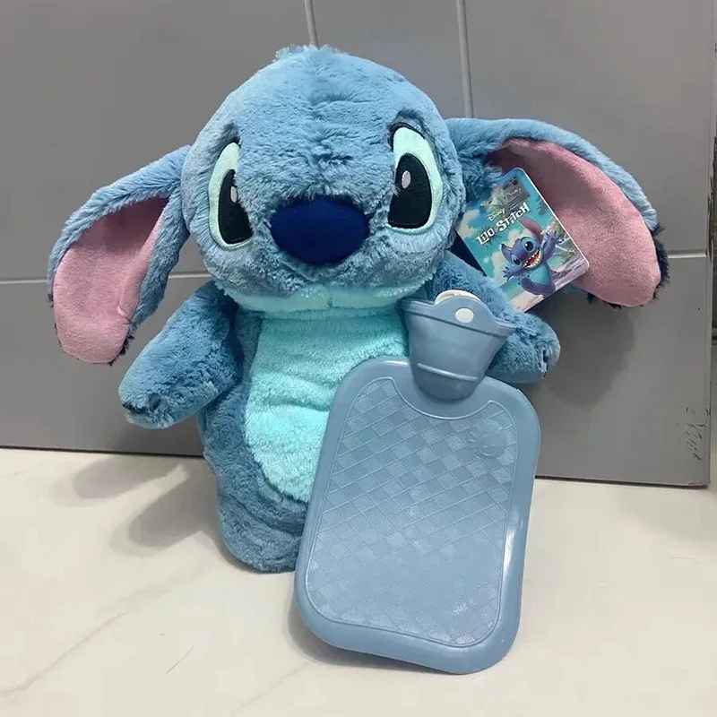 Bouillotte en peluche Disney Stitch pour femme, chauffe-mains de  remplissage d'eau à la maison, extra large, dessin animé anime, cadeau pour  petite