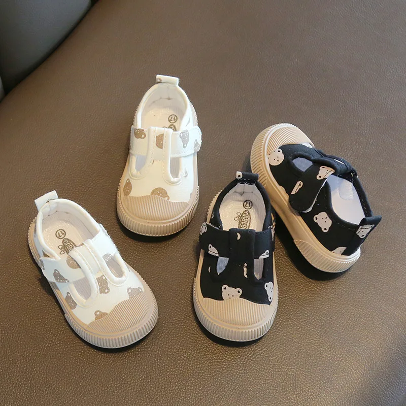 Autumn New Fashion Child Sneaker Square Mouth Cartoon Cute Girl's Sneakers Soft Bottom Comfort Casual Girl Shoe Trendy Boy Shoe