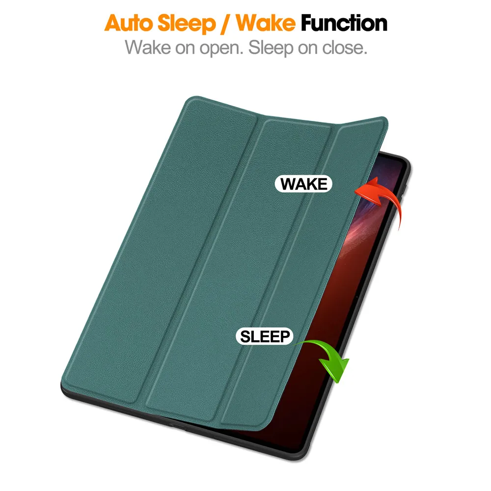 Smart Folding Stand Case with Auto Sleep for Tablets - TPU Protective Cover for 12.3 Devices