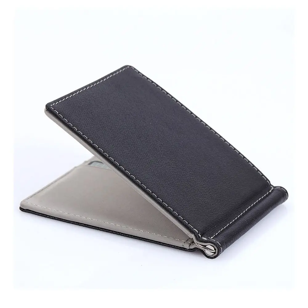 Fashion PU Leather Sollid Thin Wallet ID Card Holder Short Skin Purses Men Wallet Bifold Money Clip 6