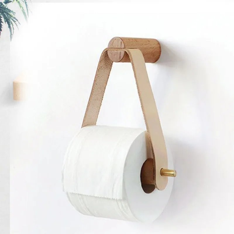 1pc Wooden Vintage Toilet Paper Roll Holder toilet paper holder toilet paper rack toilet roll holder