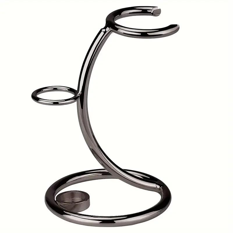 Stainless Steel  Shaving Razor and Brush Stand - Convenient Holder for Safety Razor and Shave Brush Storage 5