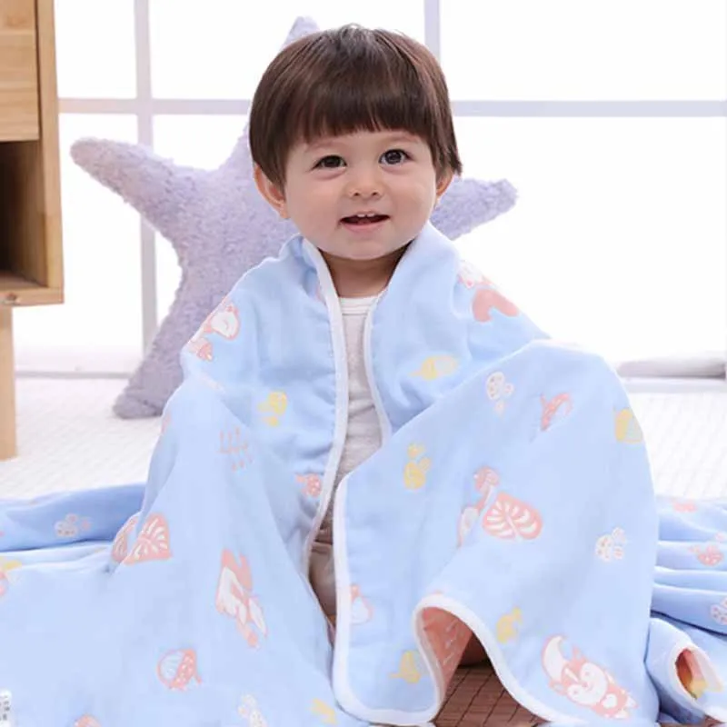 

Newborn Accessories Gauze Cotton Baby Bath Towel Soft Spring and Autumn Baby Nap Belly Cover Air Conditioner Baby Blanket Cover