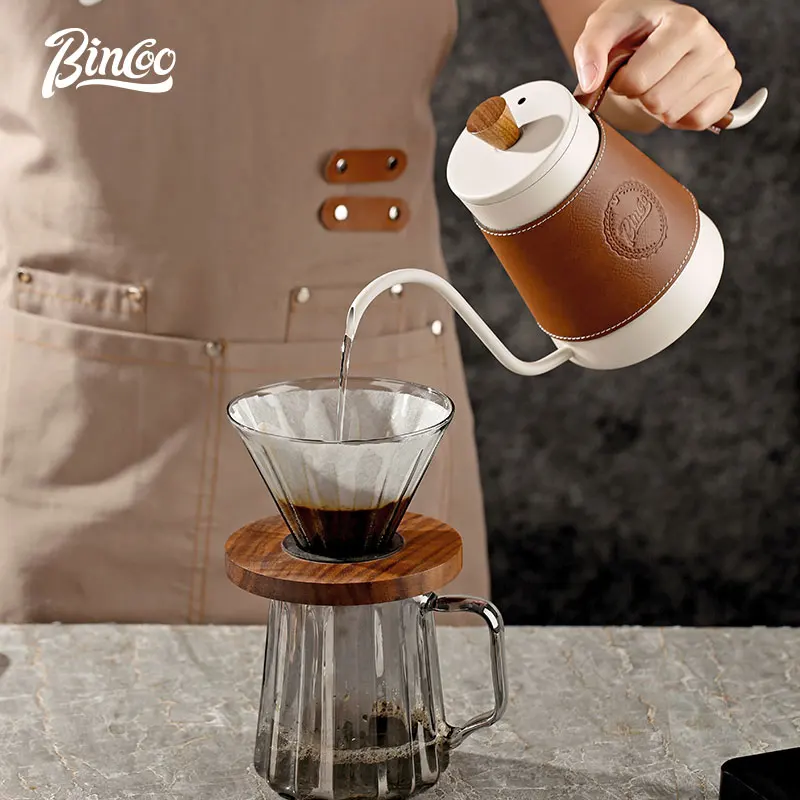 Bincoo Stainless Steel Gooseneck Coffee Kettle wit...