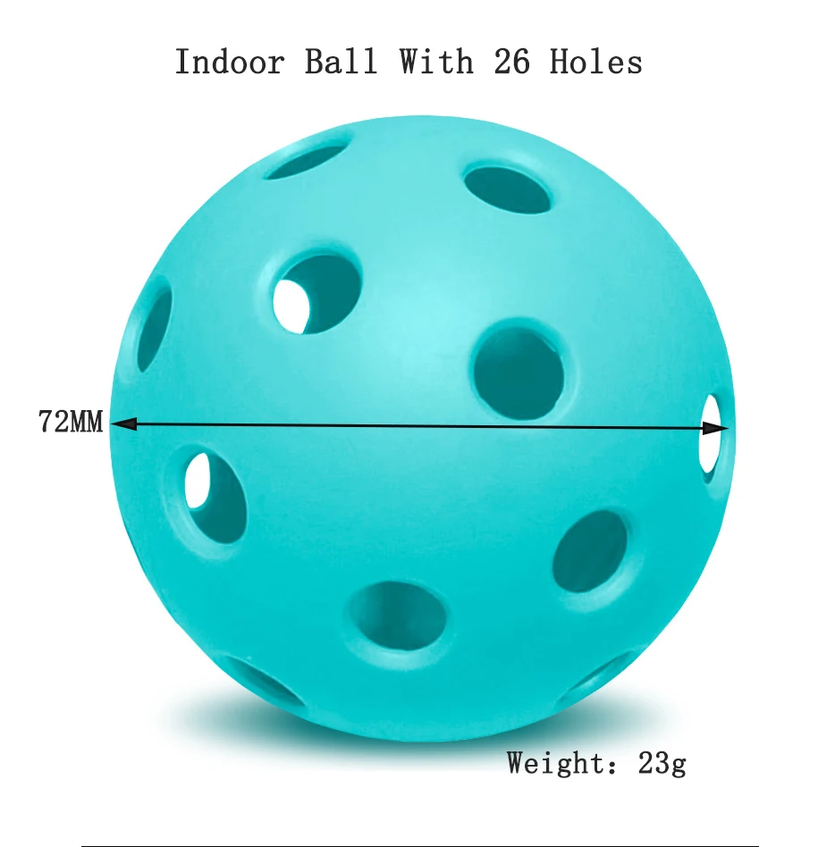 72MM Diameter 26 Holes Indoor Hollow Pickleball pickleball balls