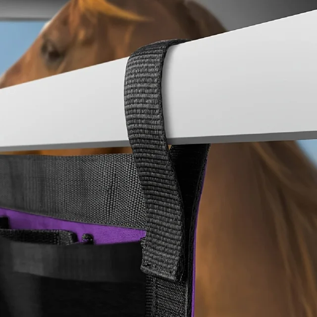 Horse Trailer Organizer Large-Capacity Storage Hanging Bag Multi-Pocket Horse Trailer Grooming Bag for Horse Brush Comb Bottle