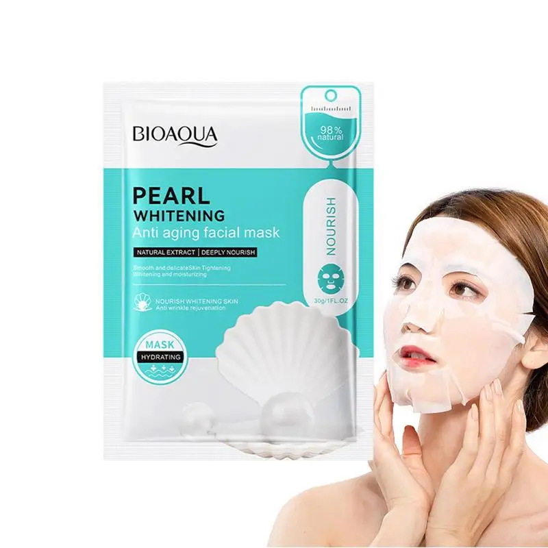 

Pearl Facial Masque Face Pack With Pearl-Extracts For Moisturizing And Nourishing Brightening Skincare Sheet And Face Peel Sheet