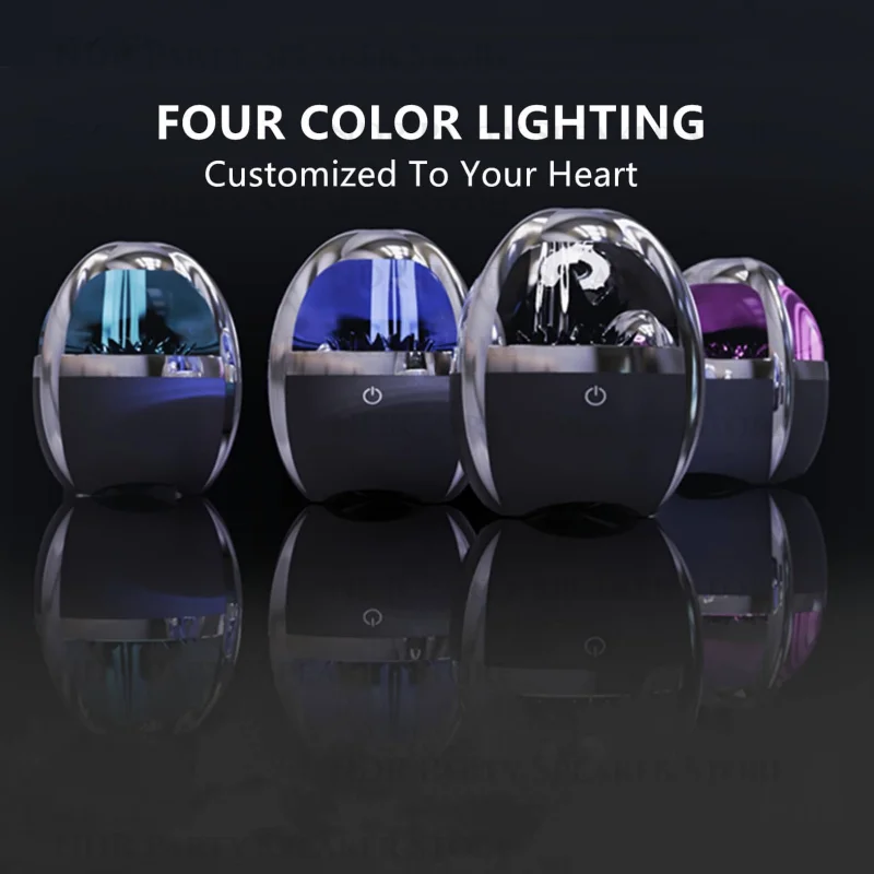 Bluetooth Speaker New Venom Ferrofluid Speaker-Dancing Ferrofluid Bluetooth 5.0 Wireless Speaker with 4-Color Adjustable Light Desktop Subwoofer