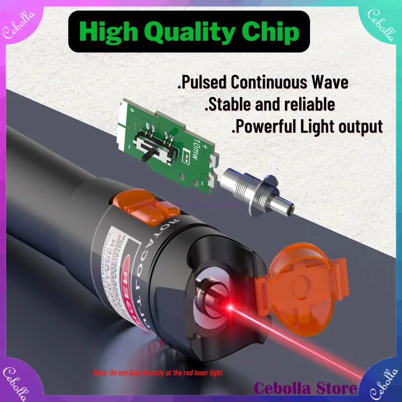 

Visual Fault Locator Fiber Optic Cable Tester 3km Range Type 10mw VFL FC/SC/ST Connector