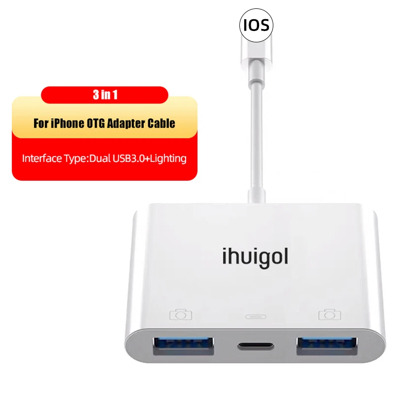 phone jack to usb converter ihuigol iOS 13 OTG Adapter Lighting to Micro SD Camera Card Reader TF Memory Card U Disk USB 3.0 Data Converter For iPhone 11 12 cell phone plug adapter Adapters & Converters