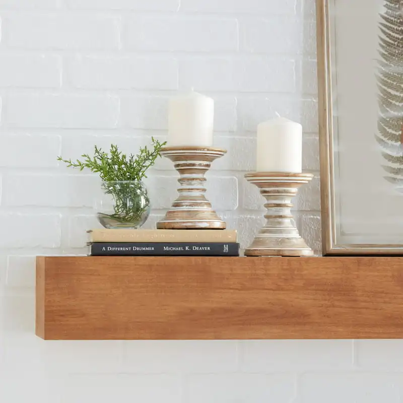 

Candle Brown Mango Wood Candle Holder, Set of 2