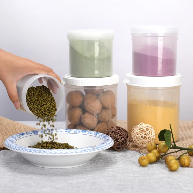 Empty Round Plastic Jar with Inner Lid Food Grade Storage Container Leakproof Liquid Cream Bottle 1PCS 300ml 350ml storage box,storage jar