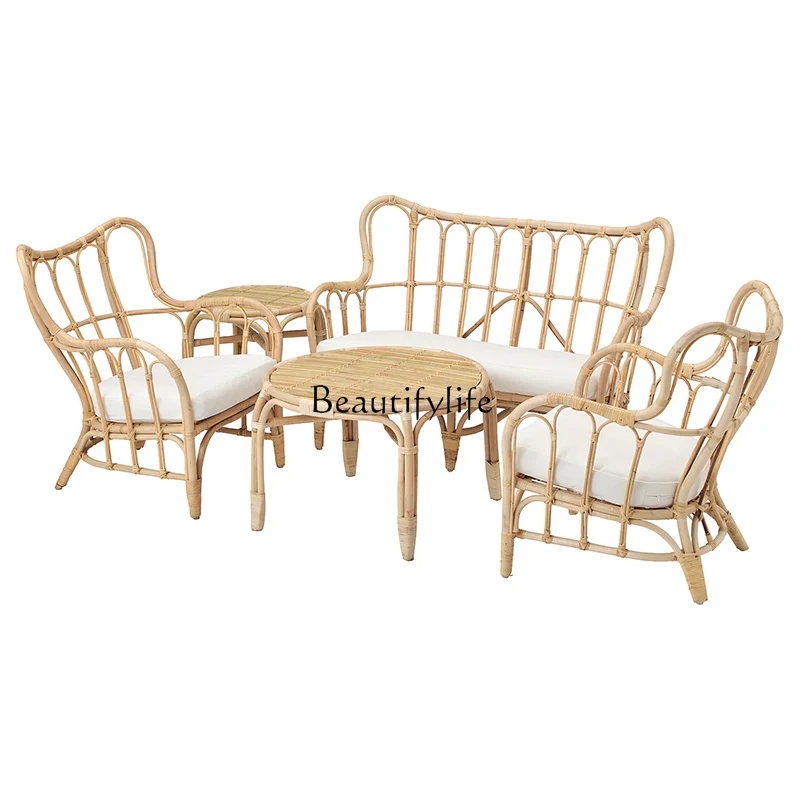 

Диван из ротанга для гостиной, двор, балкон, стул из ротанга, мебель для сада и отдыха