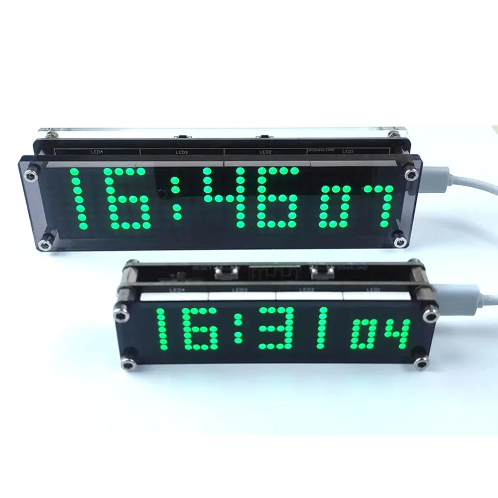 WIFI Clock ESP8266 Network Time Service Digital Display LED Dot Matrix Clock lcd digital clock digital desk clock digital clock digital table clock