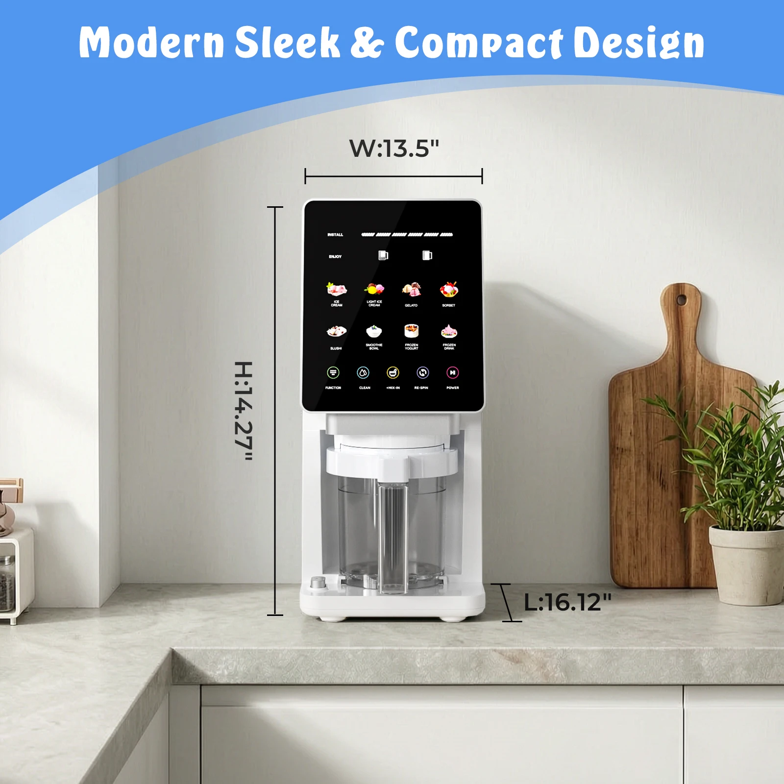 11 in 1 Ice Cream Maker with Recipe, Mix-in & Re-spin for Creamy Texture | 3 Pints Diary Free Keto-Friendly Frozen Dessert Machine, Frozen Treat, Yogurt, Sorbet, Gelato, Smoothie Bowls 2