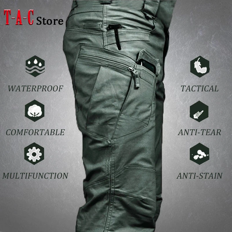 Tactical Cargo Pants Men Outdoor Waterproof SWAT Combat Military Camouflage Trousers Casual Multi Pocket Pants Male Work Joggers