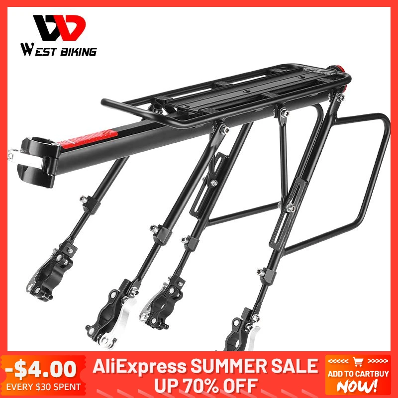 West Biking Bike Cargo Rack Rear Bike Rack For Back Of Bike Carrier