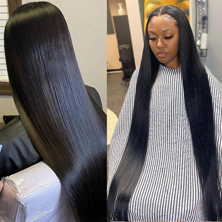 

250 Density Wig 30 Inch Bone Straight Lace Front Wigs Human Hair Glueless Black 13x4 Hd Transparent Lace Frontal Wig For Women