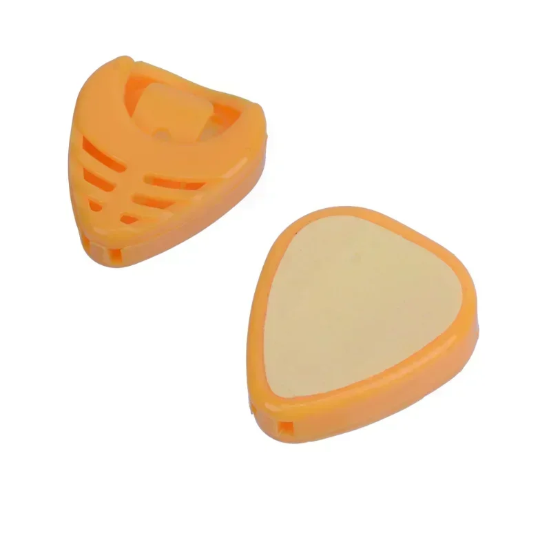 1Pcs Guitar Pick Holders Plastic Stick-on Guitar Pick Case Celluloid Mediator Holders Electric Accessories for Bass