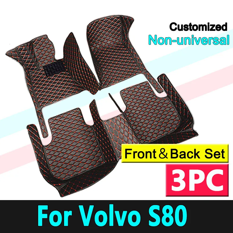 

Car Floor Mats For Volvo S80 2006~2016 MK2 Leather Mat Automobile Interior Part Luxury Carpet Protective Pad Rug Car Accessories