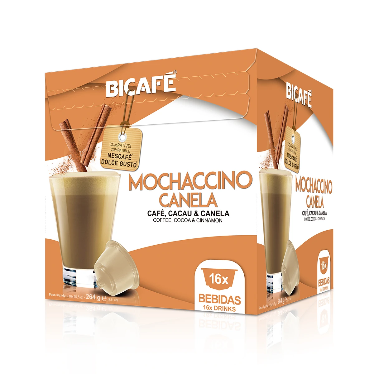 Cápsula De Mochaccino Canela Bicafé  P/ Maq. Dolce Gusto*