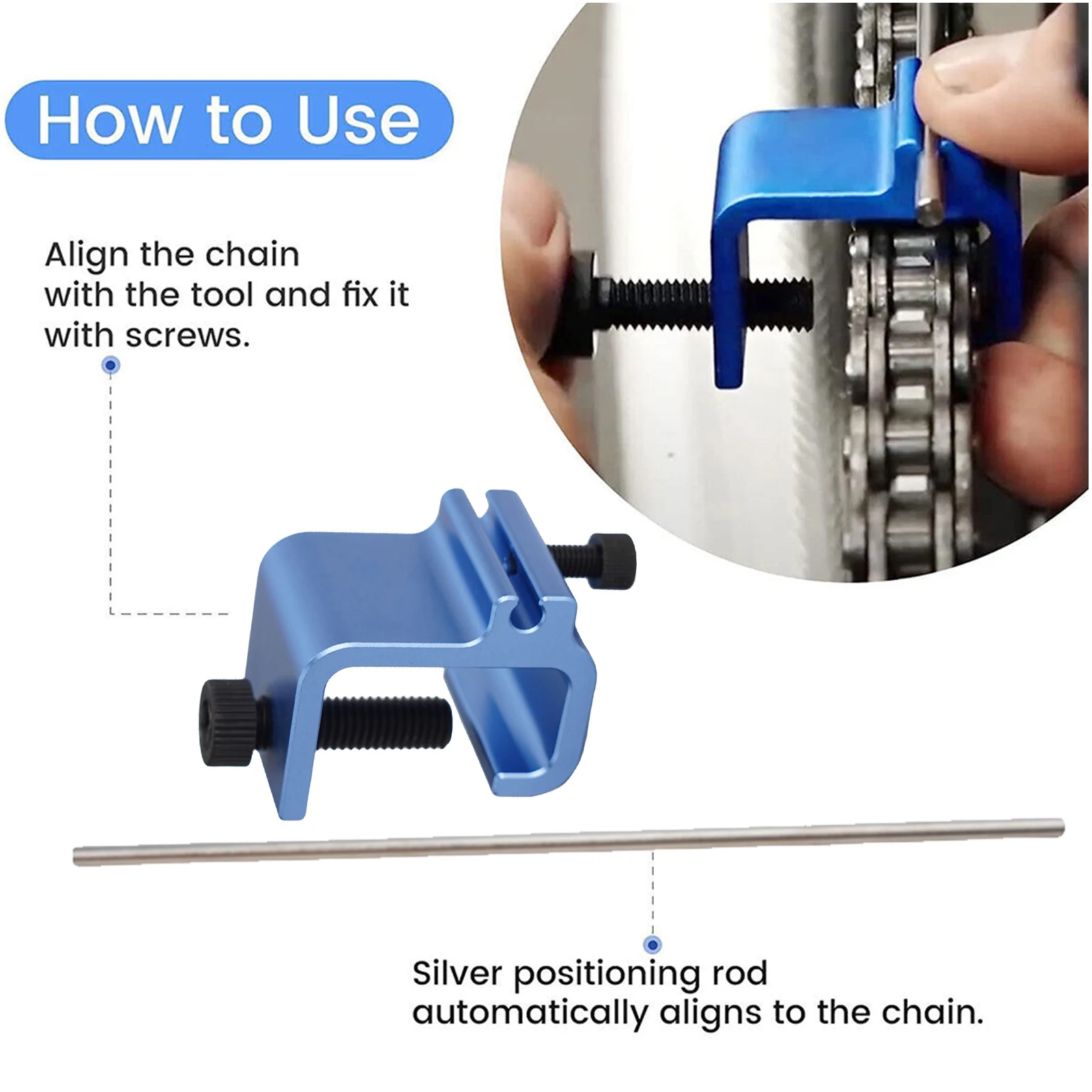 

High Quality Motorcycle Accessories Motorcycle Chain Alignment Tool Aluminum Alloy Bicycle Motorbike Fit For Most