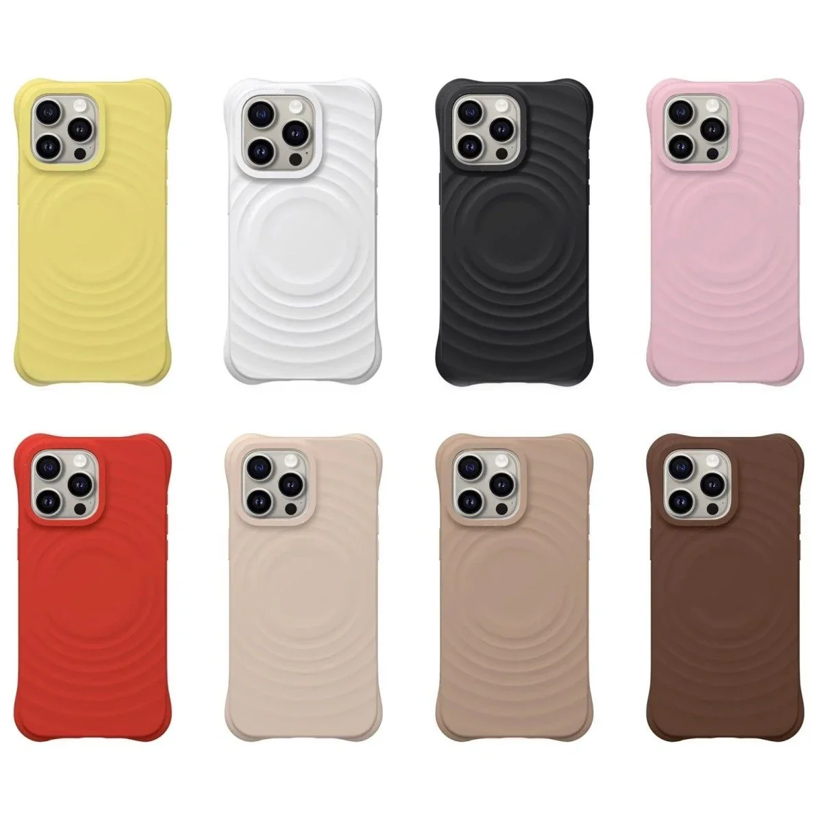 

Simple Ripple Silicone Engraved Letters Magnetic Phone Case Cover for IPhone 12 13 14 15 Pro Max Case for IPhone 15 Pro Max