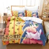 Lucky Star Konata Bedding Set Single Twin Full Queen King Size Bed Set Adult Kid Bedroom Duvetcover Sets 3D Anime Bed Sheet Set 2