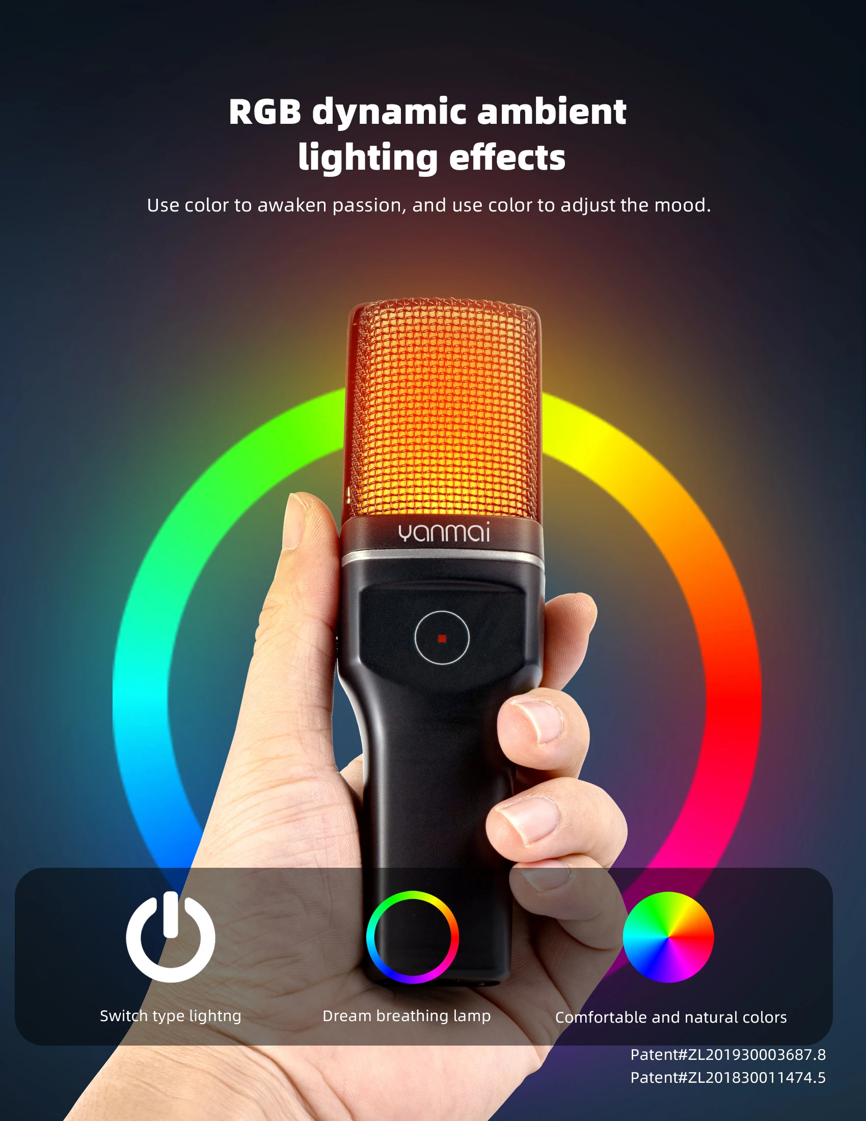 777W Wireless Microphone with ANC Noise Cancellation