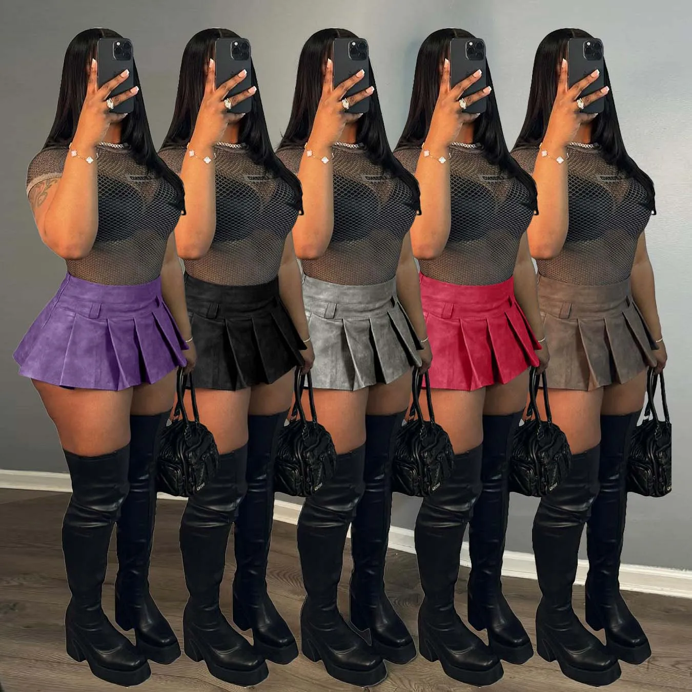 Y2K Two-Sided Streetwear Mini Skirt