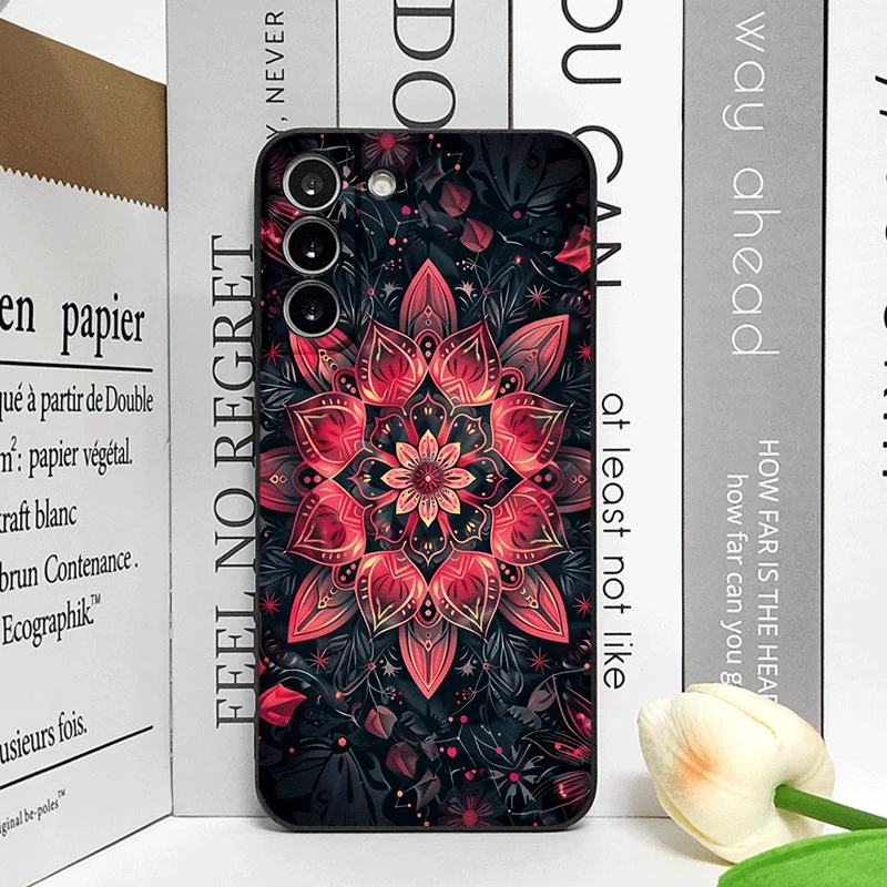 Vintage Mandala Lotus Flower Pattern Trendy Soft Phone Case