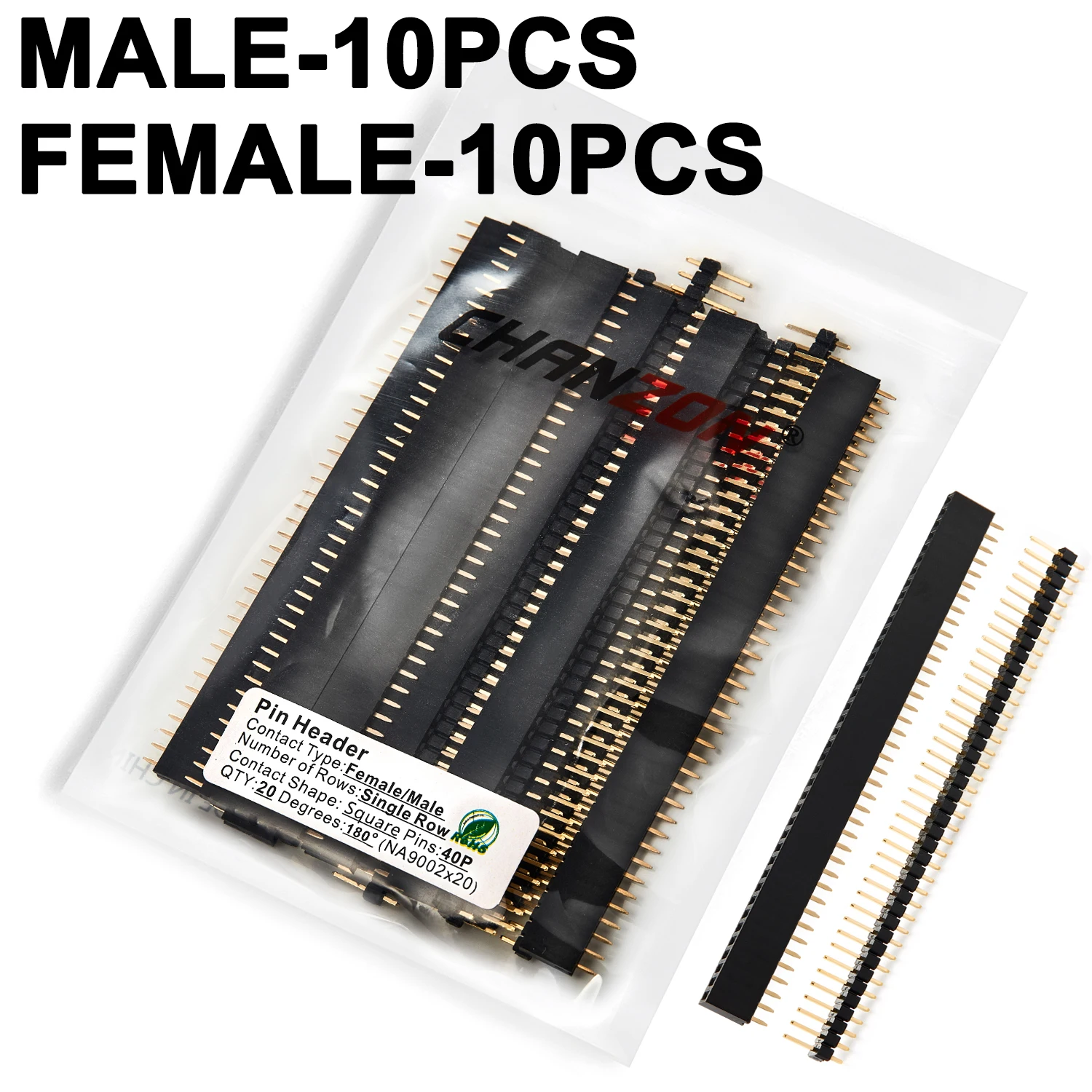 Kit De Conectores PCB – 30 Piezas Macho Y 30 Hembra De 40 Pines, Paso 2.54 Mm, Para Proyectos DIY