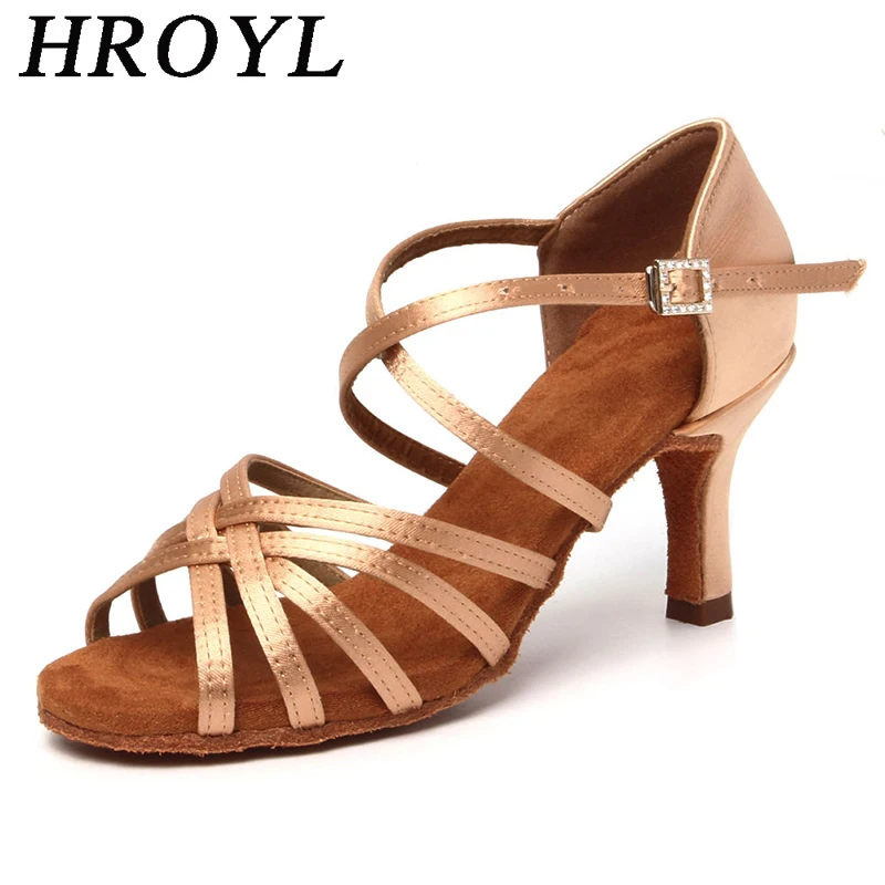 Women Dance Shoes Girls Ballroom Latin Dance Shoes Ladies Samba Dancing-Shoes Tango Performance Salsa Sandals Red dance shoes