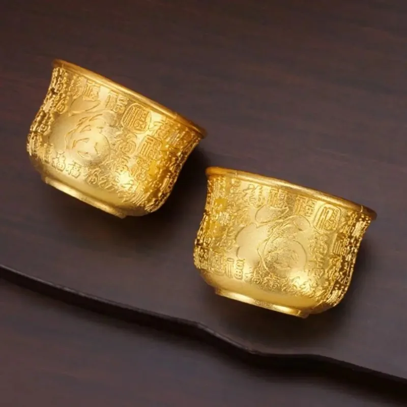 Alloy household tea cup for Baifu one cup metal crafts gift small gifts home decoration