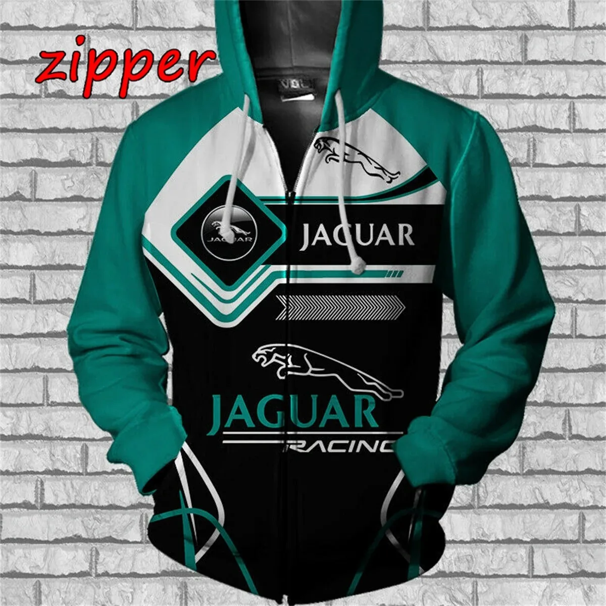 

Jaguar Hoodie Men's 3D Printed Sports Hoodie Zipper Jacket Punisher Fashion Top Spring 2023 New 110-6XL