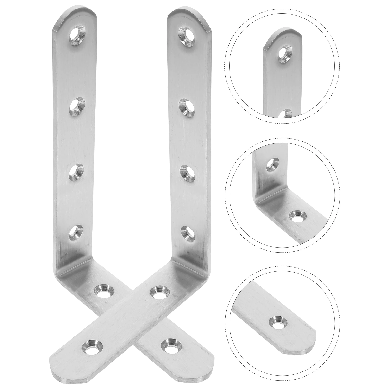 2 Pcs Chain Anti-tip Kit Baby Proofing Furniture Anchor Secure to Wall Angle Brackets for