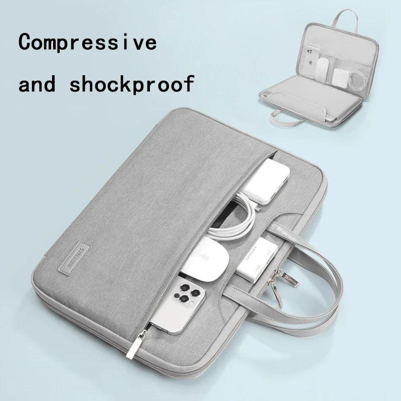 Borsa per laptop 13.3 14 16 pollici Custodia per notebook Uomo Donna Borsa portatile Valigetta per MacBook Air Pro Xiaomi Huawei ASUS Regalo - immagine 3