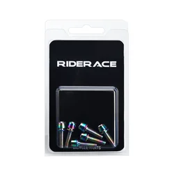 Vibrant Titanium-Plated Stainless Steel Bicycle Handlebar Screw Set - 6 Pieces (Colorful)