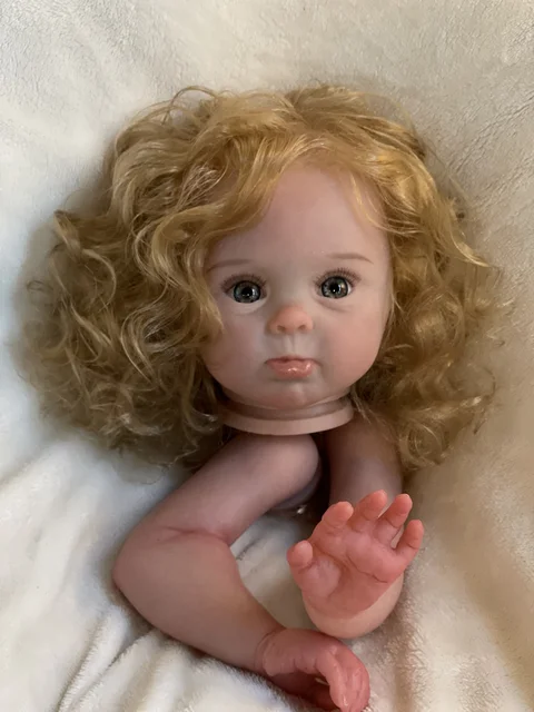50cm Adelaide Reborn Doll kits With Rooted Blonde Hair 3D Painted 