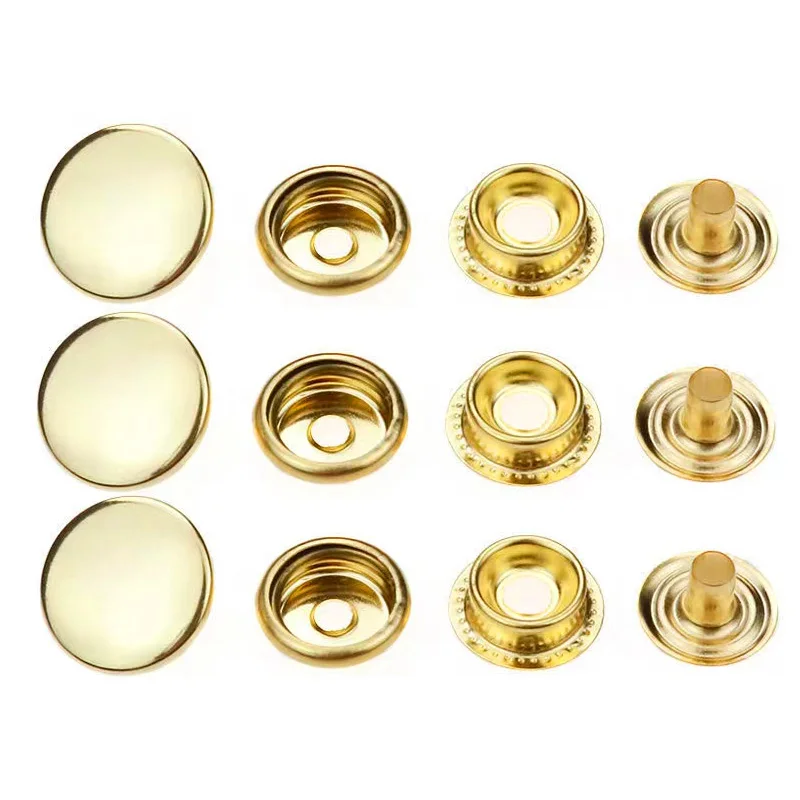 Description Picture 4 of item20/50/100 Sets #201 #203 Metal Snap Fasteners Snaps Button Press Studs Sewing Button For DIY Clothes Garment Bags Leathercraft