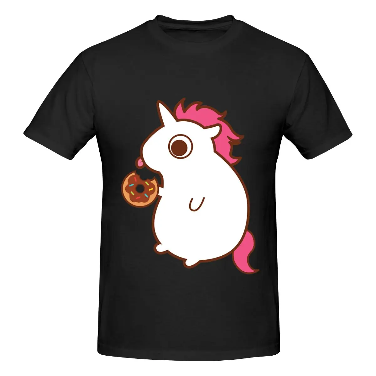 

High Quality 100% Cotton Treats And Sweets Men's Basic Short Sleeve T-Shirt