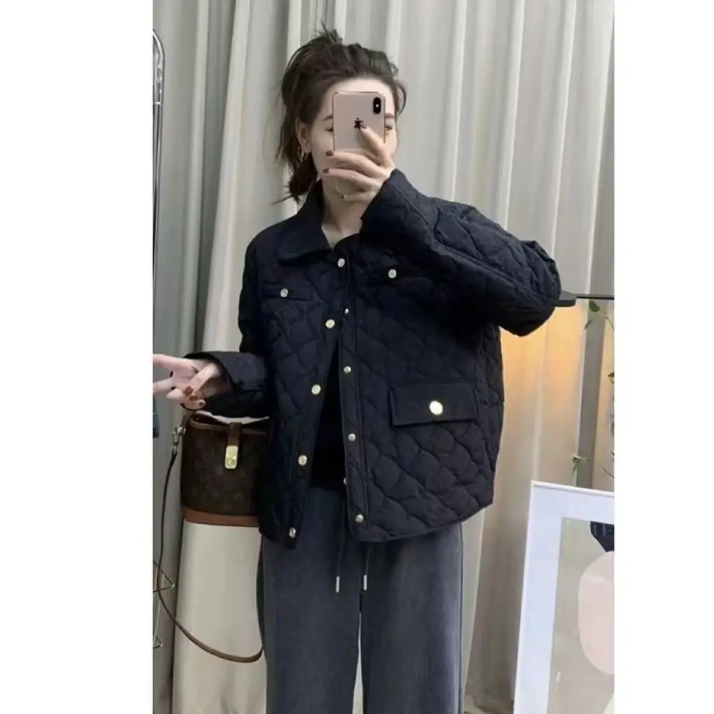 Herbst Winter Kurze Leichte Vielseitige Neue Parkas Stil Mode frauen Kleidung Kleine Duftende Petite Einfachheit Chic Tops – Detail 6